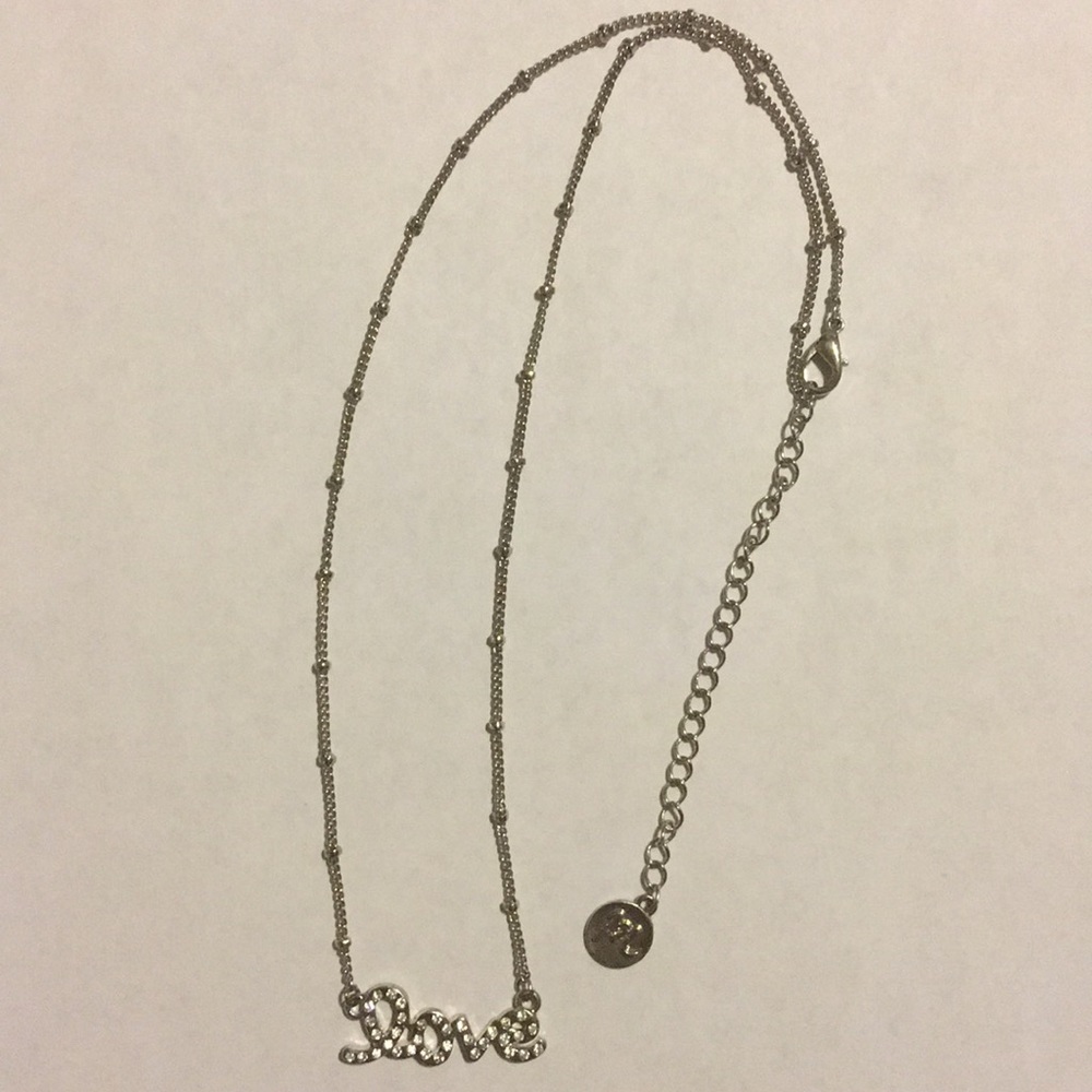 Silver "love" necklace